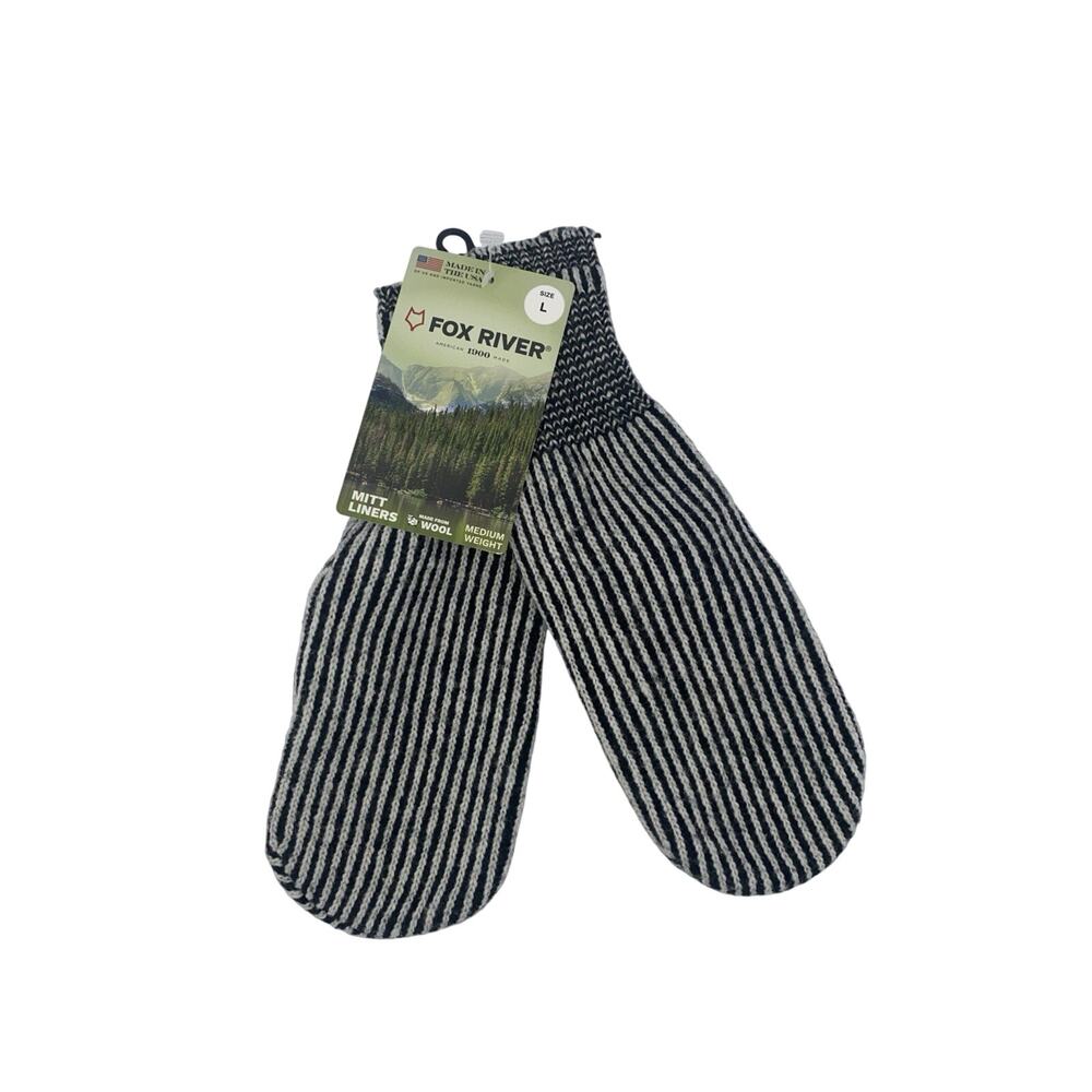 Fox River Mid Weight Chopper Mitt Liners Large Wool Blend 1 Pair USA Made Large